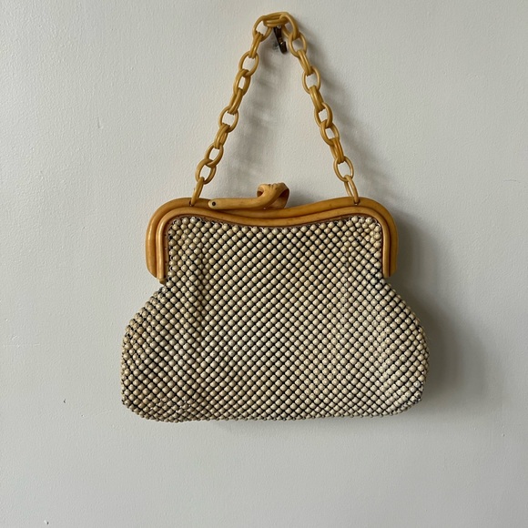 Vintage Whiting and Davis Co. Mesh Top Handle Bag 1930’s Art Deco Antique Purse - Picture 9 of 10